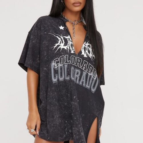 Loose Casual Sexy V Neck Vintage T-shirt