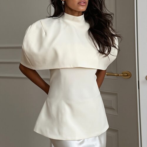 Elegant Shrug Top Two Piece Everyday Blouse